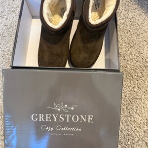 Greystone Brown Cozy Leather Boots